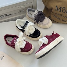 优步美拉德休闲鞋2024爆款高颜值红色滑板鞋女ins超火百搭休闲帆