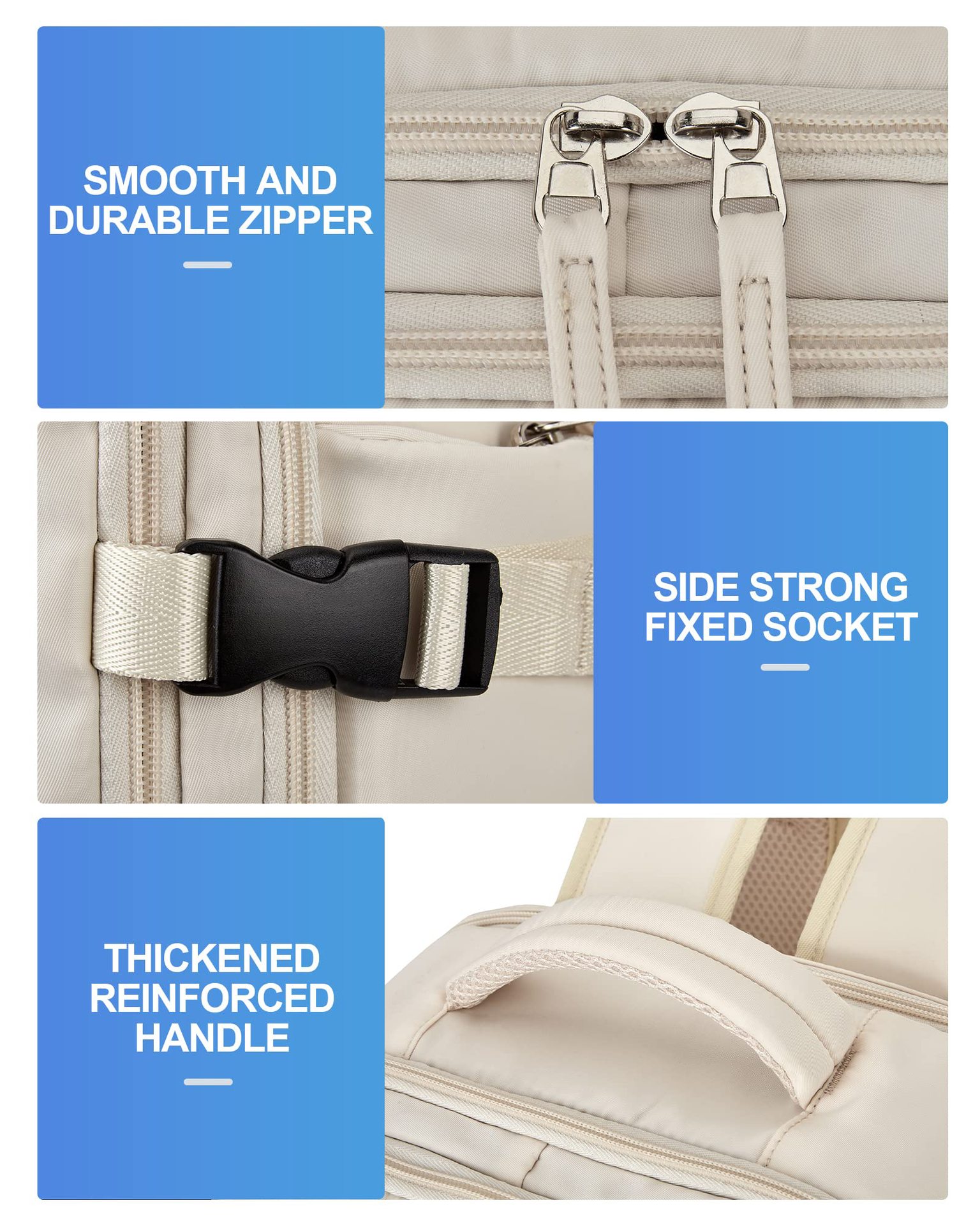 1875g Weight Nylon Lining Material Zipper Closure Type Double Shoulder Straps Strap Type Functional Backpack Bags Type Travel, Daily Occasion Nylon Material Women's Backpack Backpack Solid Color Pattern All Seasons Season Unisex Gender Streetwear Style Square Shape Solid Color Travel Daily Women's Backpack 35