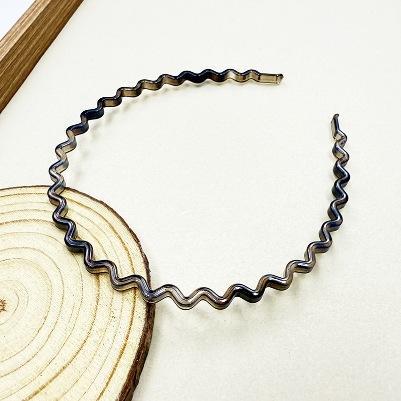 Nueva diadema ondulada texturizada simple y elegante con acabado cepillado, tacto de alta gama, para niñas, corona alta, lavado de cara,_voghion.com