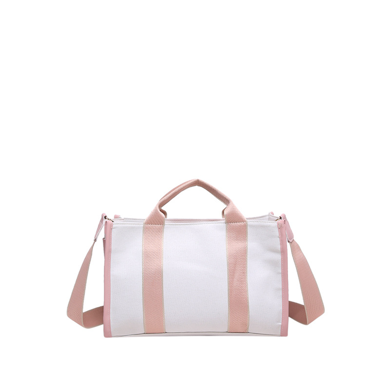 2024 invierno nuevo estilo de moda coreana ins bolso de lona de gran capacidad de viaje bolso de hombro bolso de colisión de color