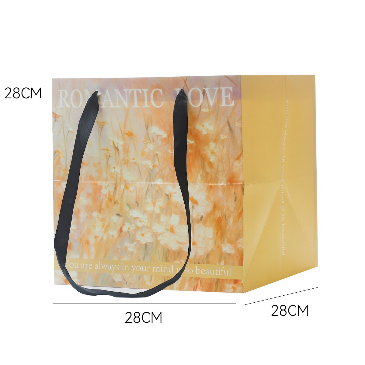 Nuevo estilo de pintura al óleo de siete colores cordier inglés bolsa de flores rojas flores materiales de embalaje de flores bolsa de flores