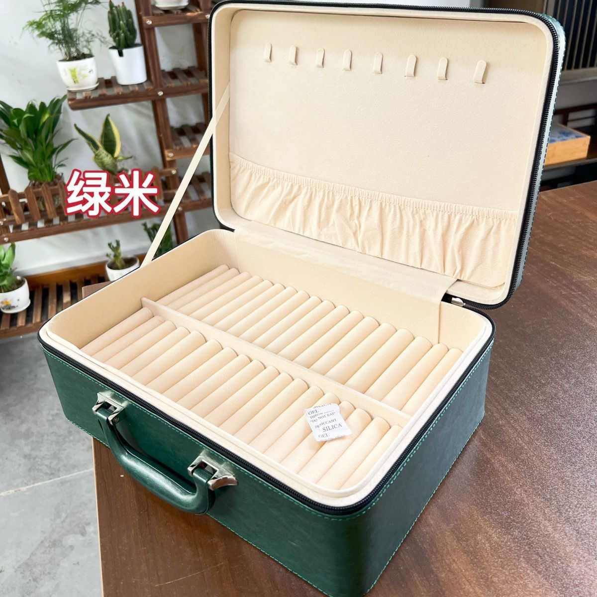 Brazalete caja de almacenamiento 15 dígitos brazalete caja de joyería jade jade caja de oro y plata caja de exhibición caja de joyería portátil caja doméstica