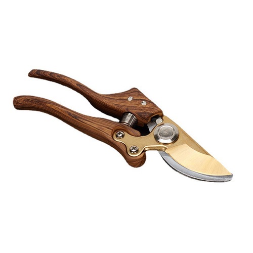 Wood grain garden tools stainless steel pruning shears garden branch shears manual household fruit tree scissors fruit branch shears