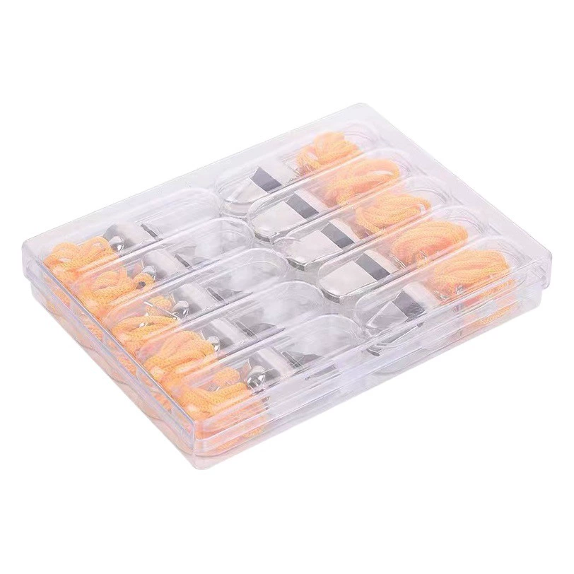 Оптовая рефери тренер Металлический Свисток со свистком на шнурке ОК брендовая пластиковая коробка из нержавеющей стали Медный свисток большой ОК Медный свисток