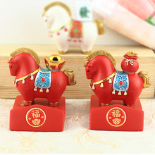 国潮生肖马手机支架马上发财摆件高档伴手礼家居桌面装饰品吉祥物