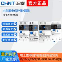 正泰漏电断路器NB6LE 2P 家用漏电保护开关小型空气开关带漏保63a