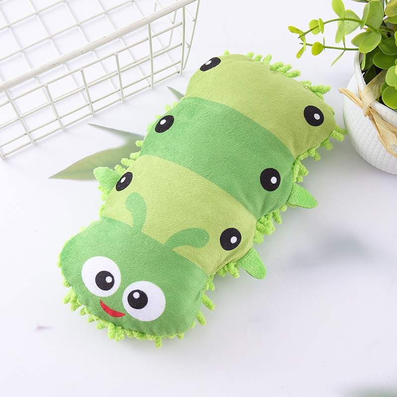 Suministros para mascotas trapeador creativo terciopelo animal escarabajo dibujos animados papel de sonido juguete de peluche rechinar dientes dientes juguetes para perros