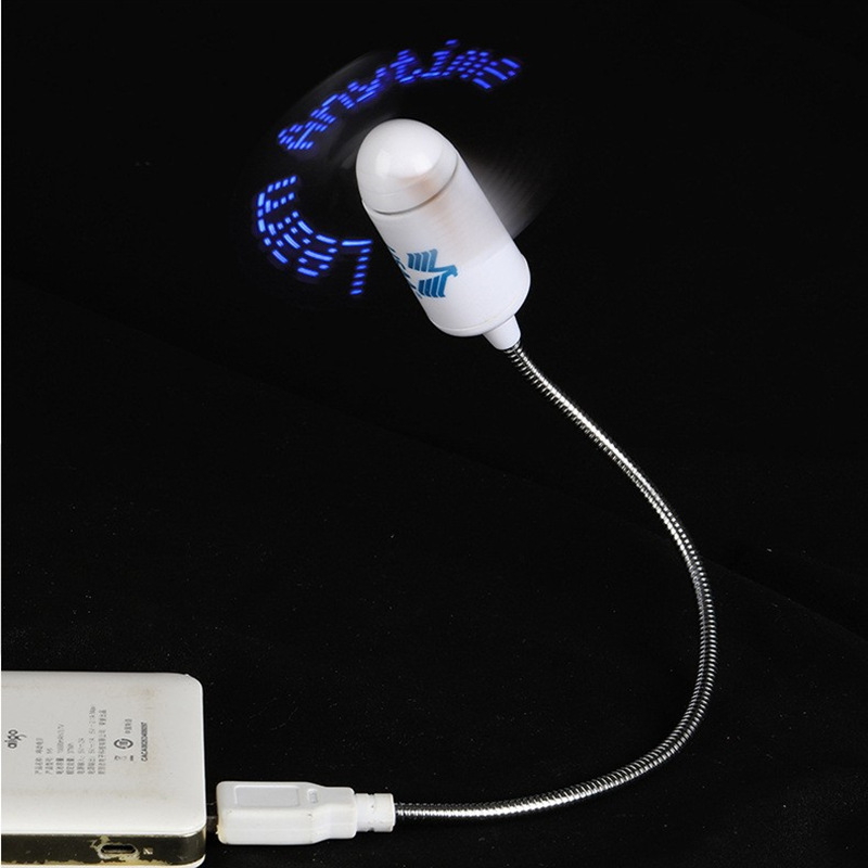 Venta al por mayor nuevo exótico creativo USB flash ventilador mini ventilador eléctrico luminoso publicidad regalo LED pequeño ventilador