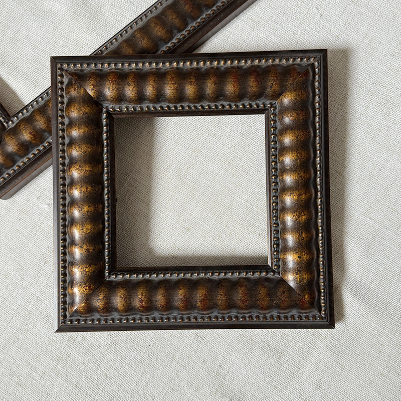 Bronze Gold Baroque Brown Oil Painting Custom Wooden Framed Wooden Picture Frame Solid Wood Frame Self-Assembled Photo Frame Empty Frame