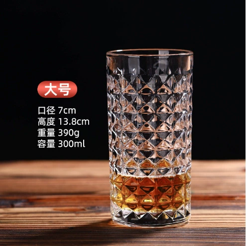 Glass capacious wineglass for whiskey, for karaoke bars