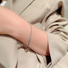 2mm3分钻莫桑钻手链女ins小众设计纯银简约气质轻奢精致女友礼物