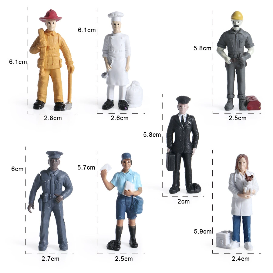 Realistic set, doll, minifigure, police