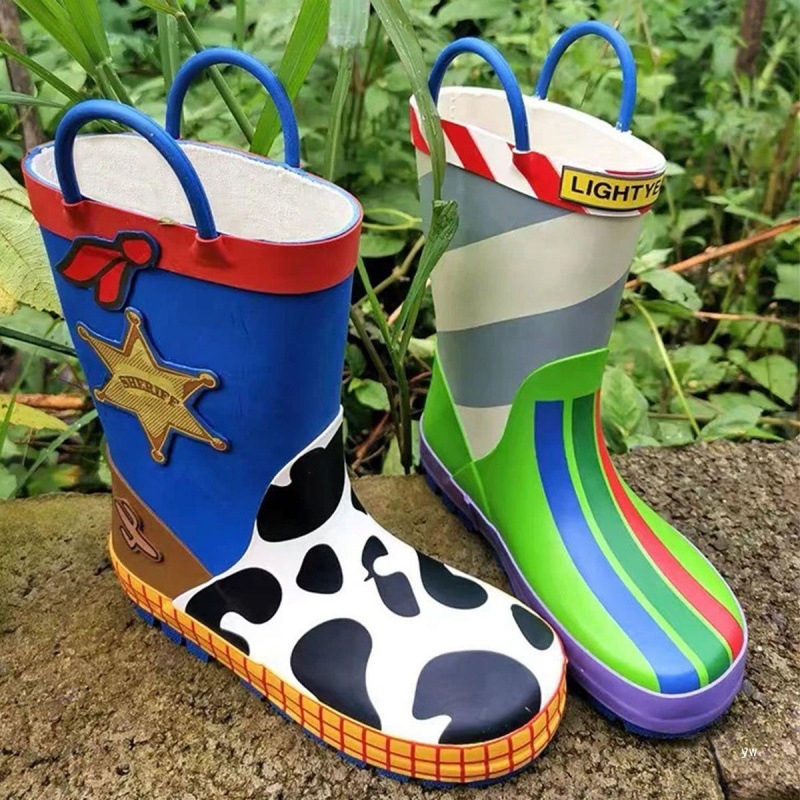 Rain Boots for Women, Buzz Lightyear, Cute Waterproof Rain Boots, Children's Non-Slip Rubber Shoes, Fashionable Camping Water Shoes, Yuanyang