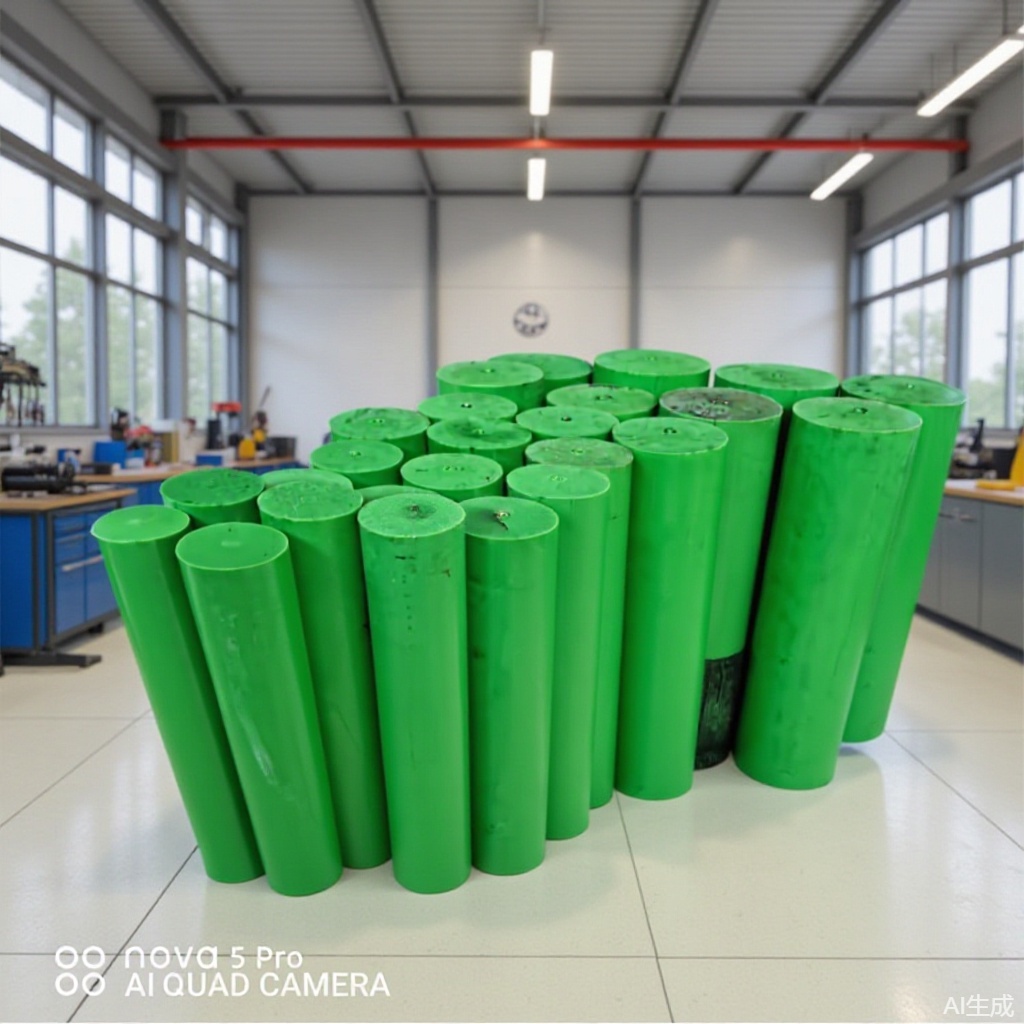 绿色尼龙棒实心圆柱pa6尼绒棒塑料棒耐磨耐高温MC尼龙棒