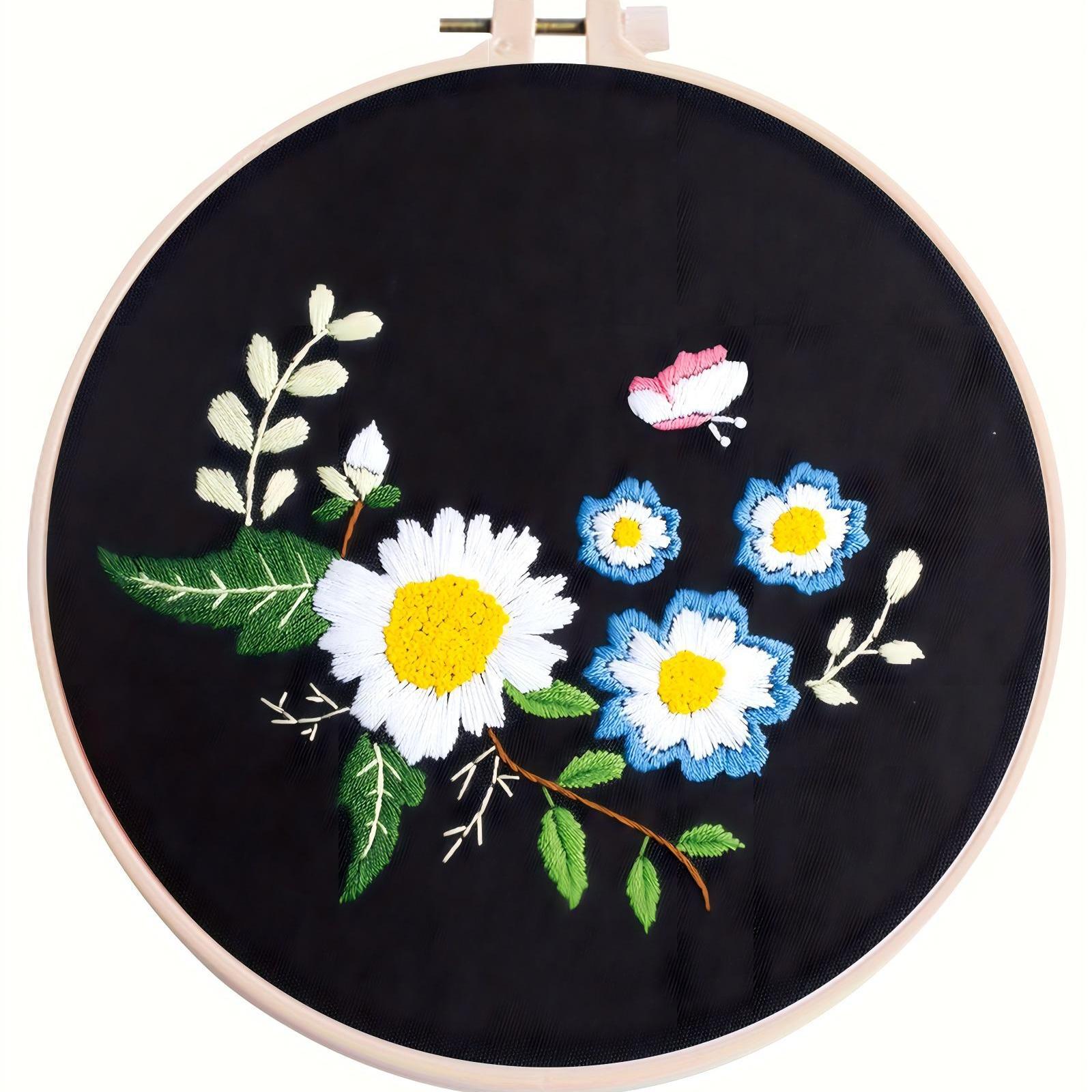 Ventas transfronterizas calientes para principiantes tela costura cruzada set bordado serie de flores material DIY paquete de pérdida de liquidación