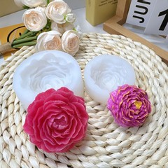 牡丹花硅胶模立体3D情人节香薰蜡烛翻糖蛋糕果冻布丁慕斯模具