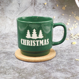 Manufacturer Customized High Temperature Glaze Ceramic Coffee Cup Christmas Mug Screen Printed Logo Gift Cup