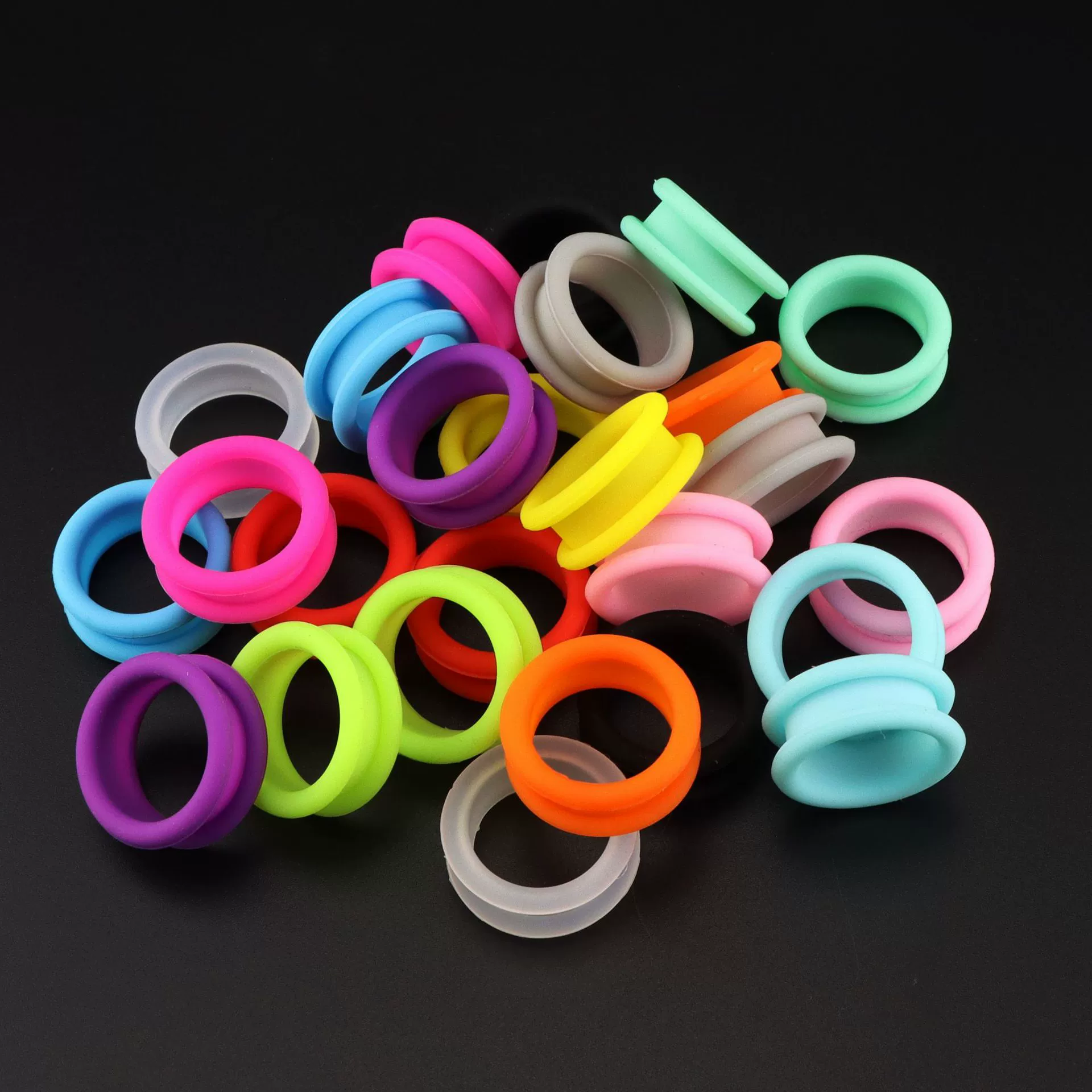 Профессиональные силиконовые ножницы для волос ножницы для домашних животных Профессиональные цветные силиконовые кольца на палец 14 видов цветов дополнительная высокая эластичность