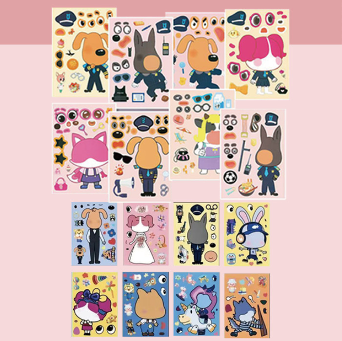 신상 - 래브라도 스티커 A+B [16장/세트 OPP 포장]