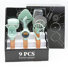 Plastic Handle Stainless Steel Kitchen Small Tool Set PIZZA Cutter Cheese Grater Melon Scooper Ice Cream Scoop 8-Piece Set