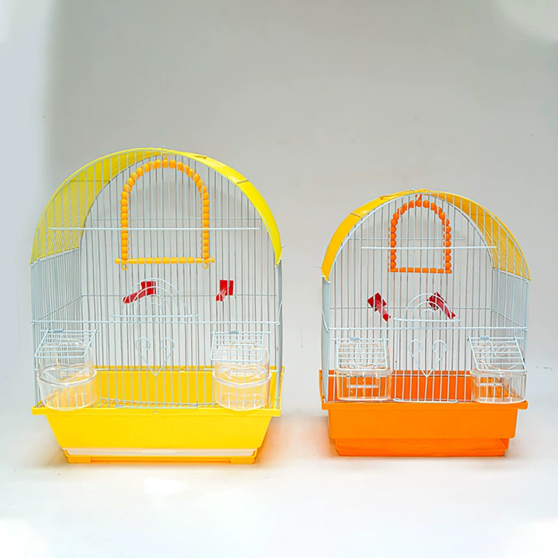 Птичья клетка, проволочная клетка, купольная маленькая клетка для птиц, пион, черный фникс, клетка для попугая, клетка для скворения, внешняя подвесная чаша, клетка для птиц