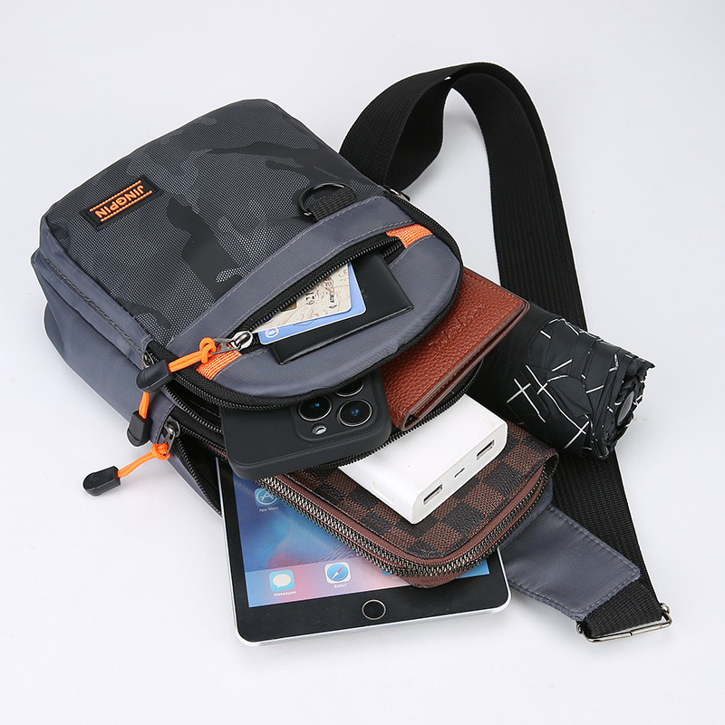 Bolso de pecho simple para hombres, bolso de moda, bolso de hombro, bolso de transporte de gran capacidad, bolso de transporte de ocio al aire libre