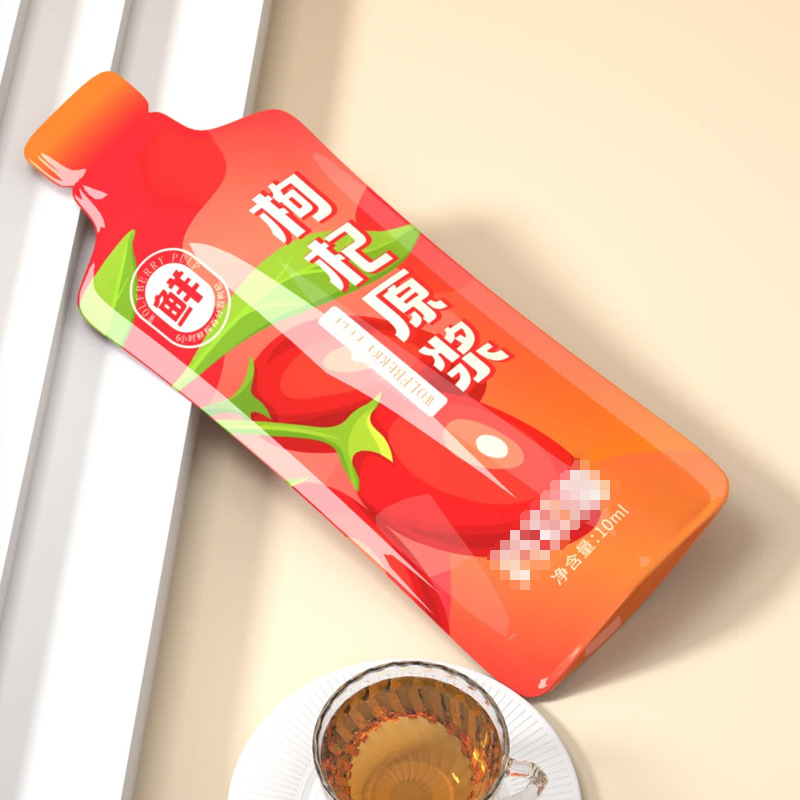 Special-Shaped Bag Customized Aluminum Foil Bag Original Liquid Puree Liquid Packaging Bag Fruit and Vegetable Enzyme Juice Plastic Food Bag Printing