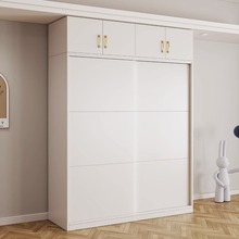 衣柜家用卧室木质推拉门儿童衣橱出租房经济简易柜新款