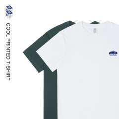夏のメンズピュアコットン半袖Tシャツメンズトレンディブランド多用途カップルラウンドネックニッチデザイン快適な香港スタイルトップ