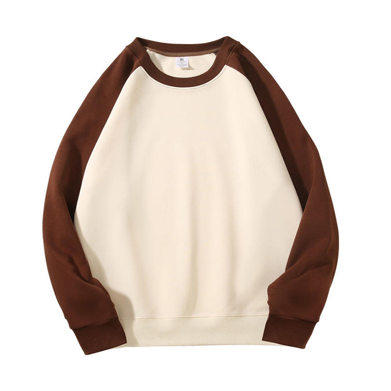 Costura de algodón Raglan cuello redondo camisa publicidad pesado Grupo Partido clase uniforme manga larga overoles logotipo personalizado