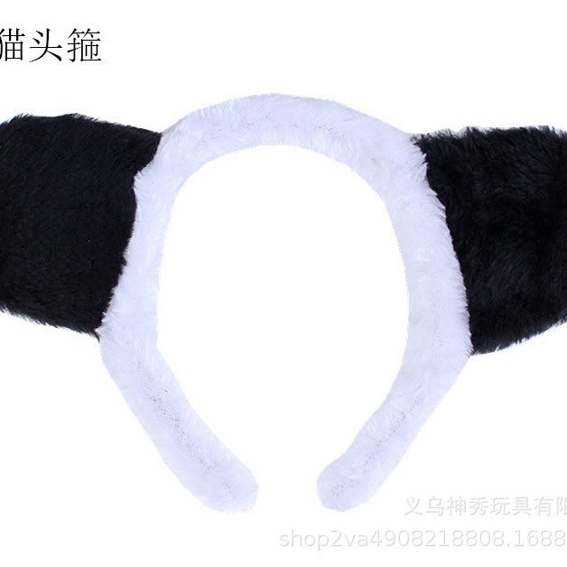 1 61 rendimiento diadema animal de dibujos animados de peluche tocado diadema conejo gato vaca Tigre ovejas Orejas de conejo