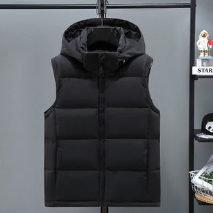 Down cotton vest men's autumn and winter New tooling warm fashion brand cotton vest vest outer wear