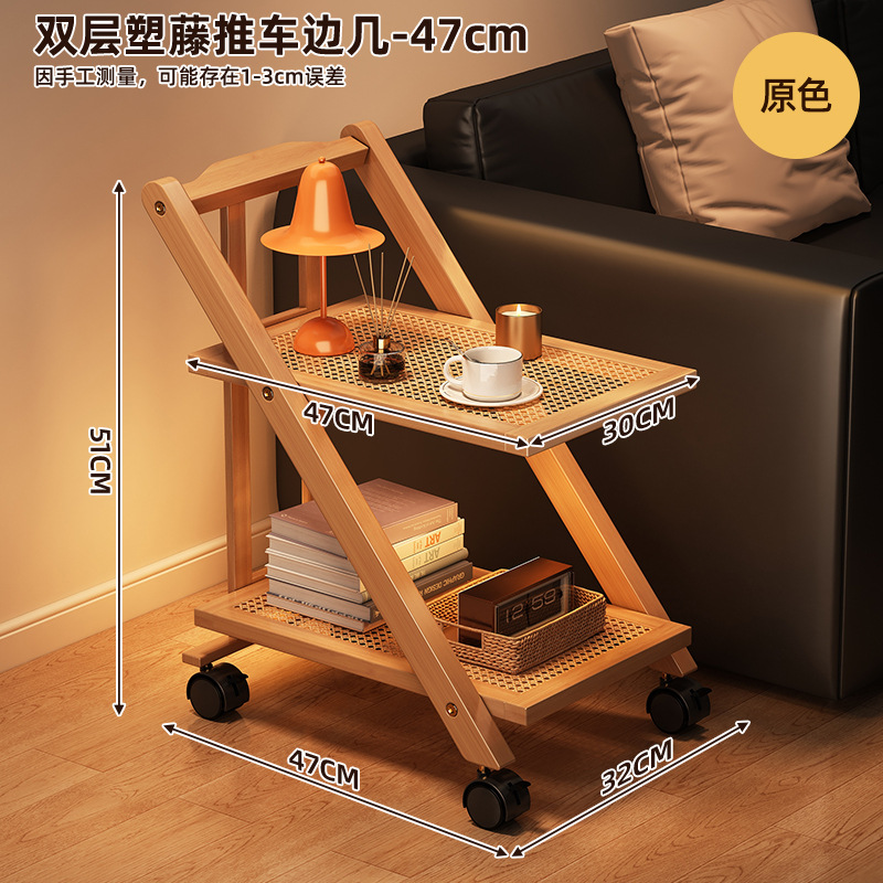 Estante de almacenamiento piso carro móvil de múltiples capas de almacenamiento en rack moderno minimalista dormitorio hogar cama rack sofá mesa auxiliar