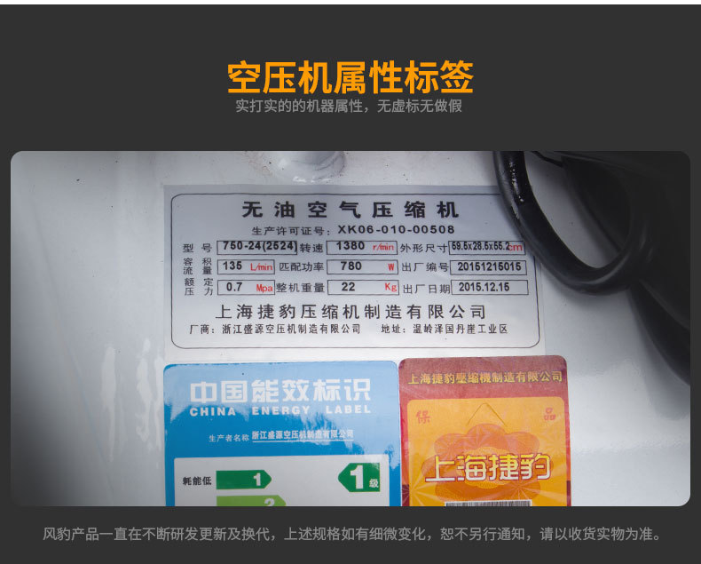 Fengbao Air Compressor Oil-Free Bass Household 750W All-Copper Small High-Pressure Dental Air Compressor Air Pump
