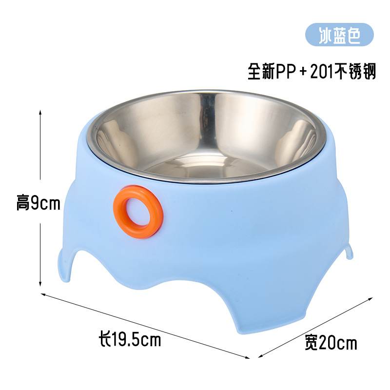 Taco para gatos, tazón para perros, acero inoxidable, tazón para perros de gran capacidad, tazón para mascotas antideslizante, tazón para mascotas de 15 °, tazón para gatos de cuello