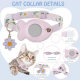 Suitable for pet Airtag cat collar anti-loss positioning tracking kitten PU small fish bell neck ring