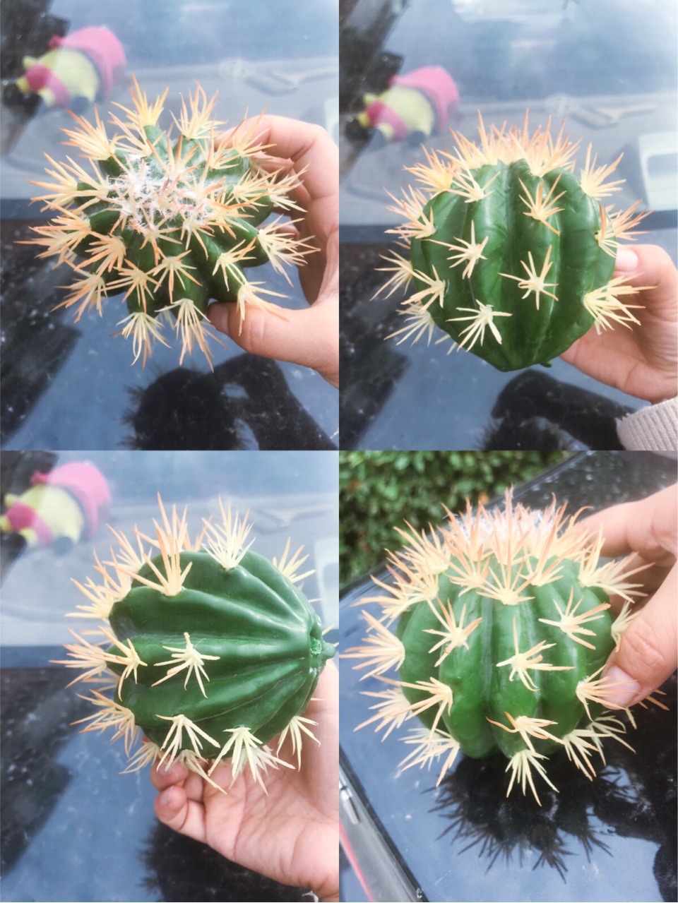 Mini Car Antenna Decoration Car Exterior Decorations Cute Cartoon Doll Antenna Ball Roof Modified Cactus Ball