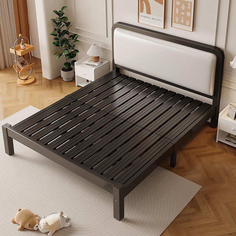 Wrought Iron Bed with Soft Upholstery, European Style, Modern, Simple, Economical, 1.5m Double Beds, 1.9m m Children's Iron Bed, Reinforced