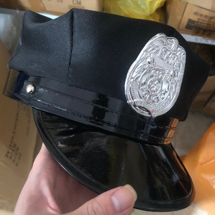 Mu Ran sexy underwear accessories black leather hat policewoman hat stewardess hat uniform accessories a generation of wholesale