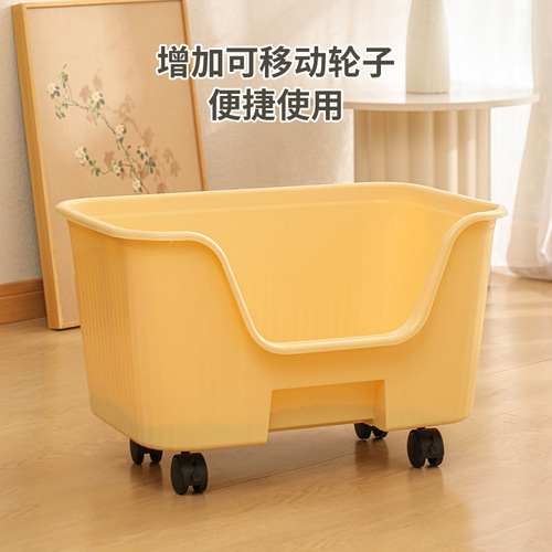 New kitten super large litter box anti-splash all-in-one open cat toilet fat cat litter box cat supplies