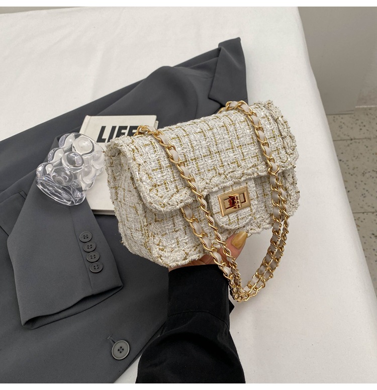 Borsa a tracolla donna con catena piccola borsa a spalla elegante_voghion.com