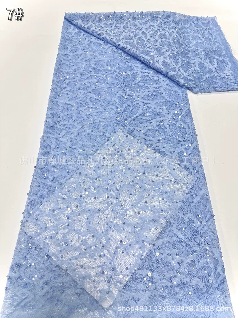Nueva moda Gaoding lujo ligero vestido de boda vestido de moda cena tela de encaje pesado tela de cuentas