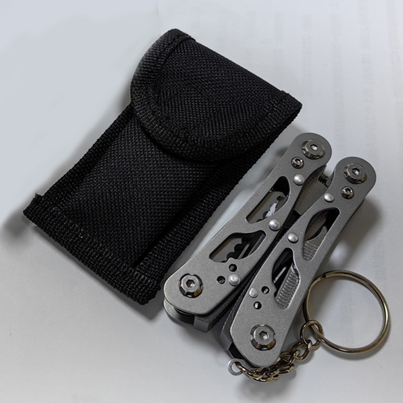 Mini multi-función cuchillo alicates al aire libre portátil herramienta de combinación alicates EDC plegable llavero cuchillo de bolsillo alicates