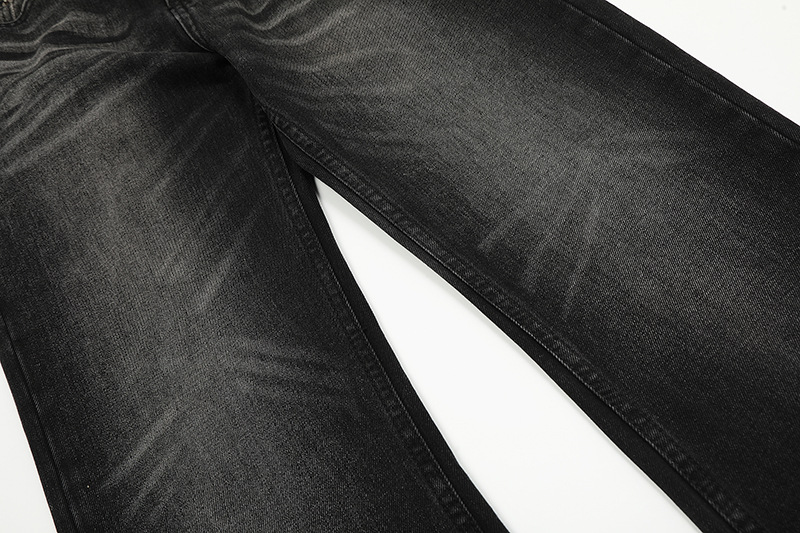 Retro High Street Wavy Pattern Jeans Loose Casual Straight Leg Trousers For Men And Women Summer Trendy Floor Length_mkmklike.com
