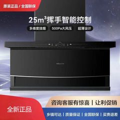 万和油烟机WL856家用变频25立方顶侧双吸油烟机自动清洗挥手控制