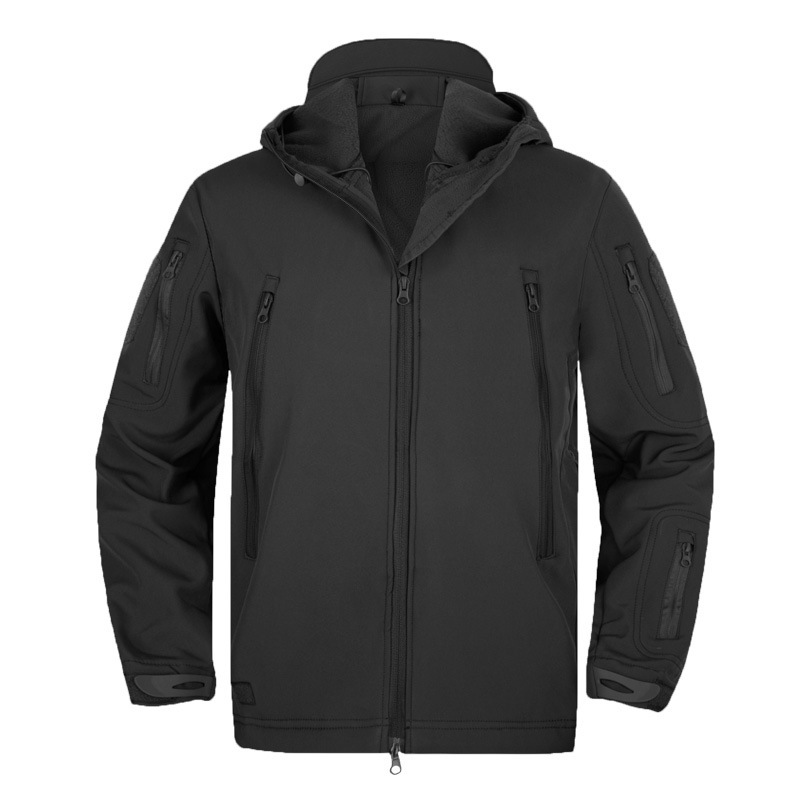 突撃服男性屋外ソフトシェル突撃服ベルベット迷彩防風コートクロスボーダー戦術ジャケットm65|undefined