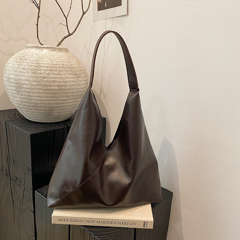 Bolso de gran capacidad para mujeres 2024 nuevo estilo coreano minimalista bolso de mujer bolso de hombro retro ocio