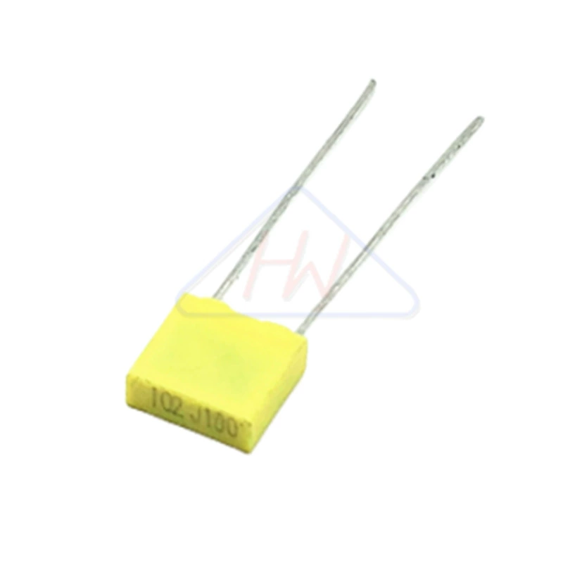 Корректировочный желтый конденсатор CL23B 102J/100V 1000pf 1nF 100V оптовая партия расстояние ножки P5мм