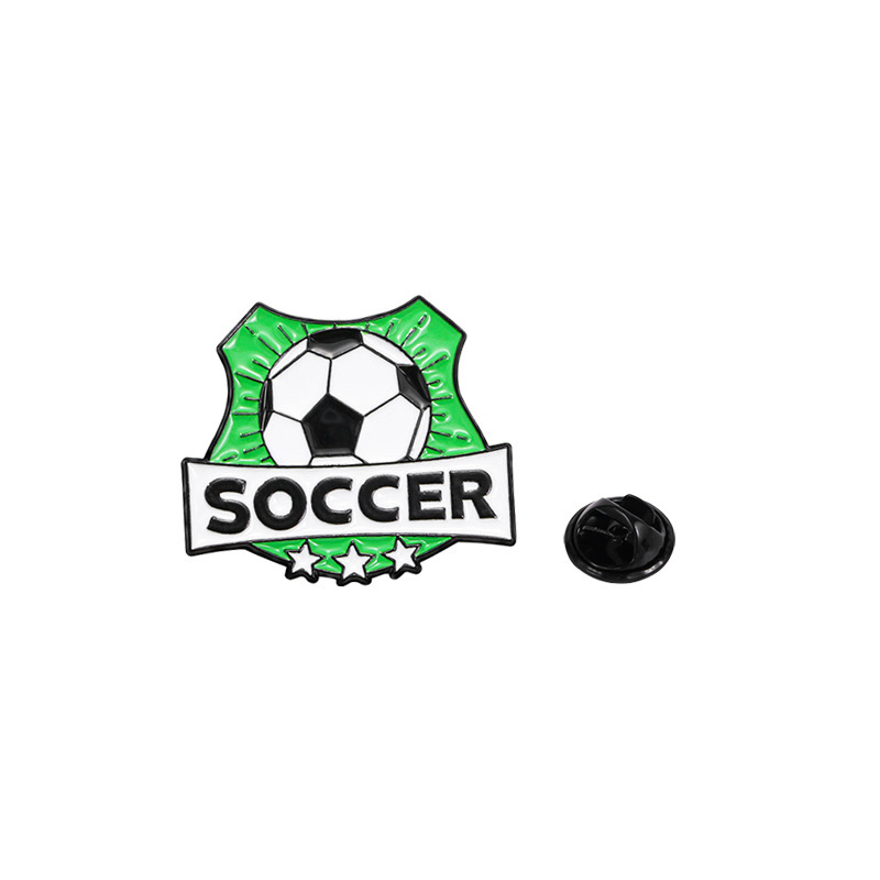 Copa del mundo broche de fútbol lindo dibujos animados aleación goteo aceite personalidad creativo mochila accesorios serie deportiva insignia