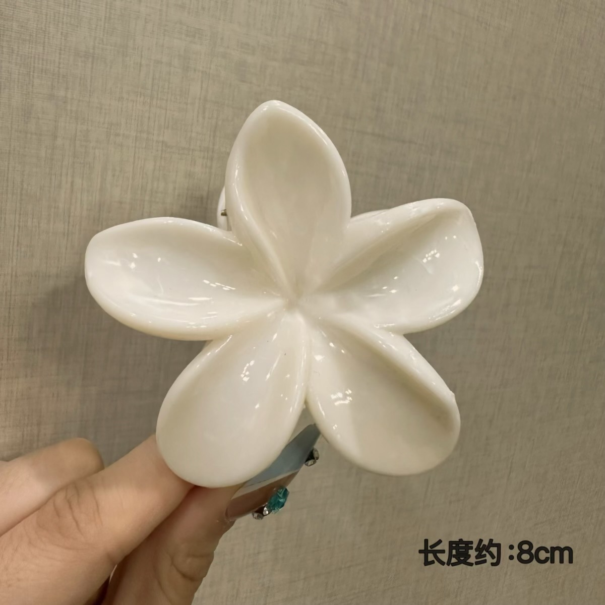 Splashed ink flowers white-8cm